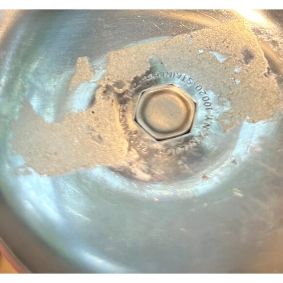 Danish Styler Avon Mid-Century Modern Stainless Steel Taper Candle Holder - Picture 6 of 9